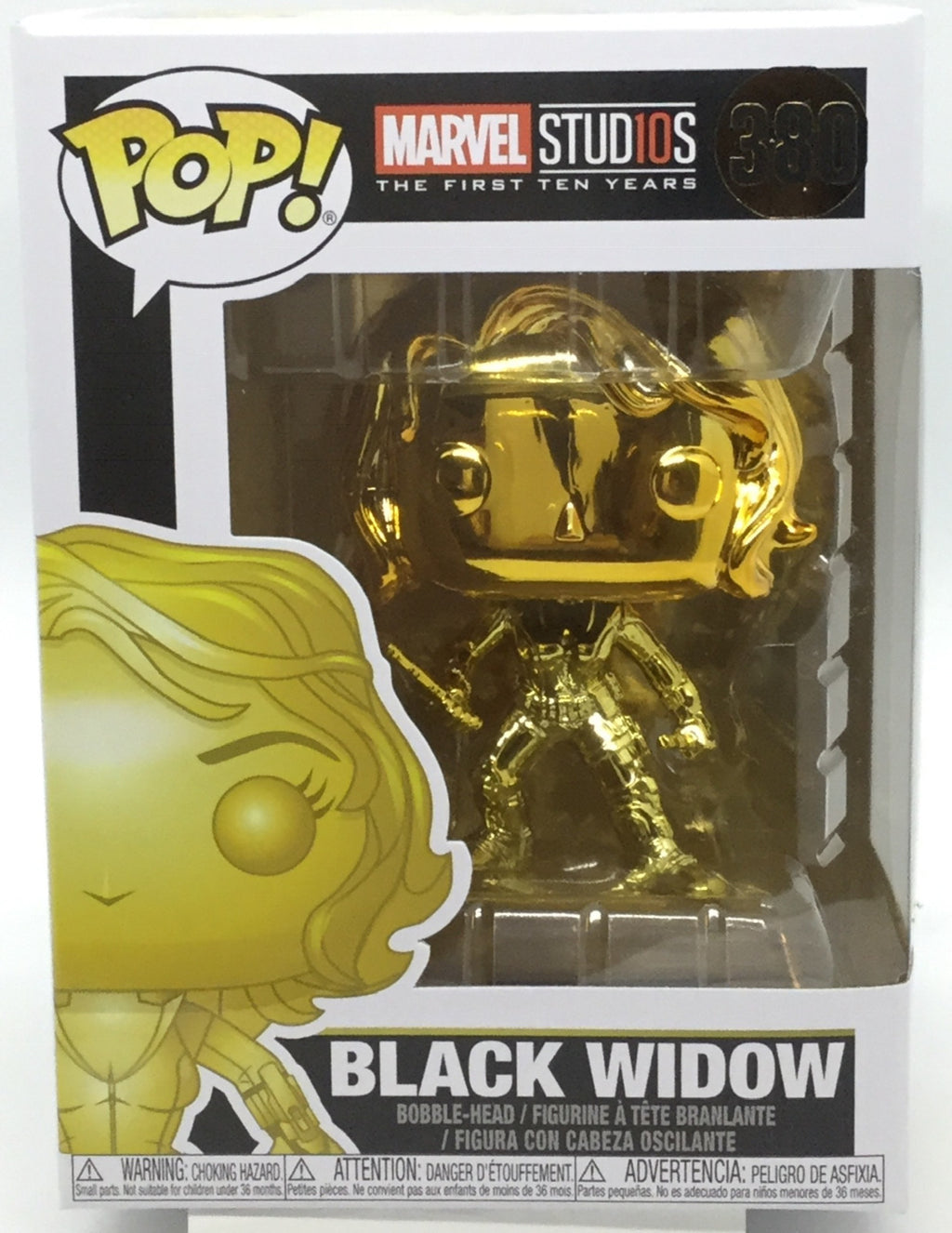 Black Widow #380 Gold Chrome Marvel Studio's 10th Anniversary Funko minor damage