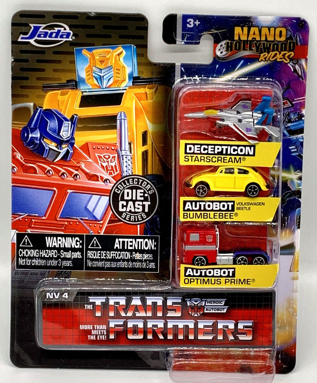 Nano Hollywood Rides Transformers More Than Meets the Eye 3 piece Die Cast Set
