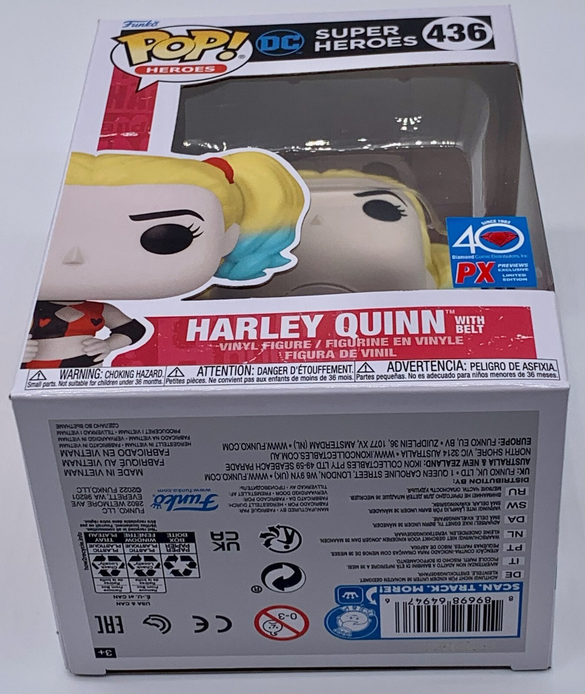 Harley Quinn with Belt Pop #436 DC Super Heroes Funko 2022 PX Exclusive Limited