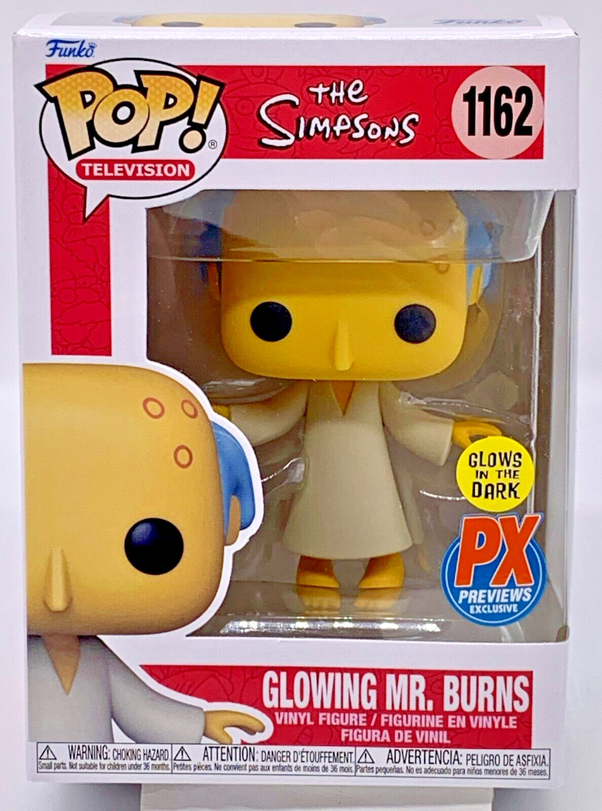Glowing Mr. Burns Pop #1162 Glows The Simpsons Funko Pop Television PX Exclusive