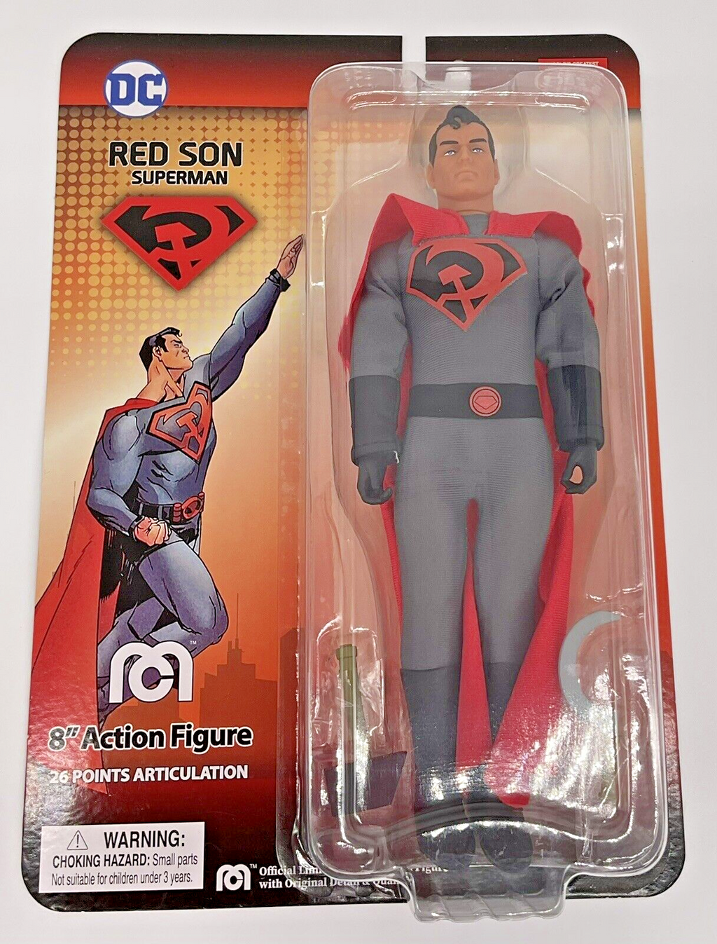 Red Son Superman 8” Action Figure MEGO 2021 DC World's Greatest Heroes