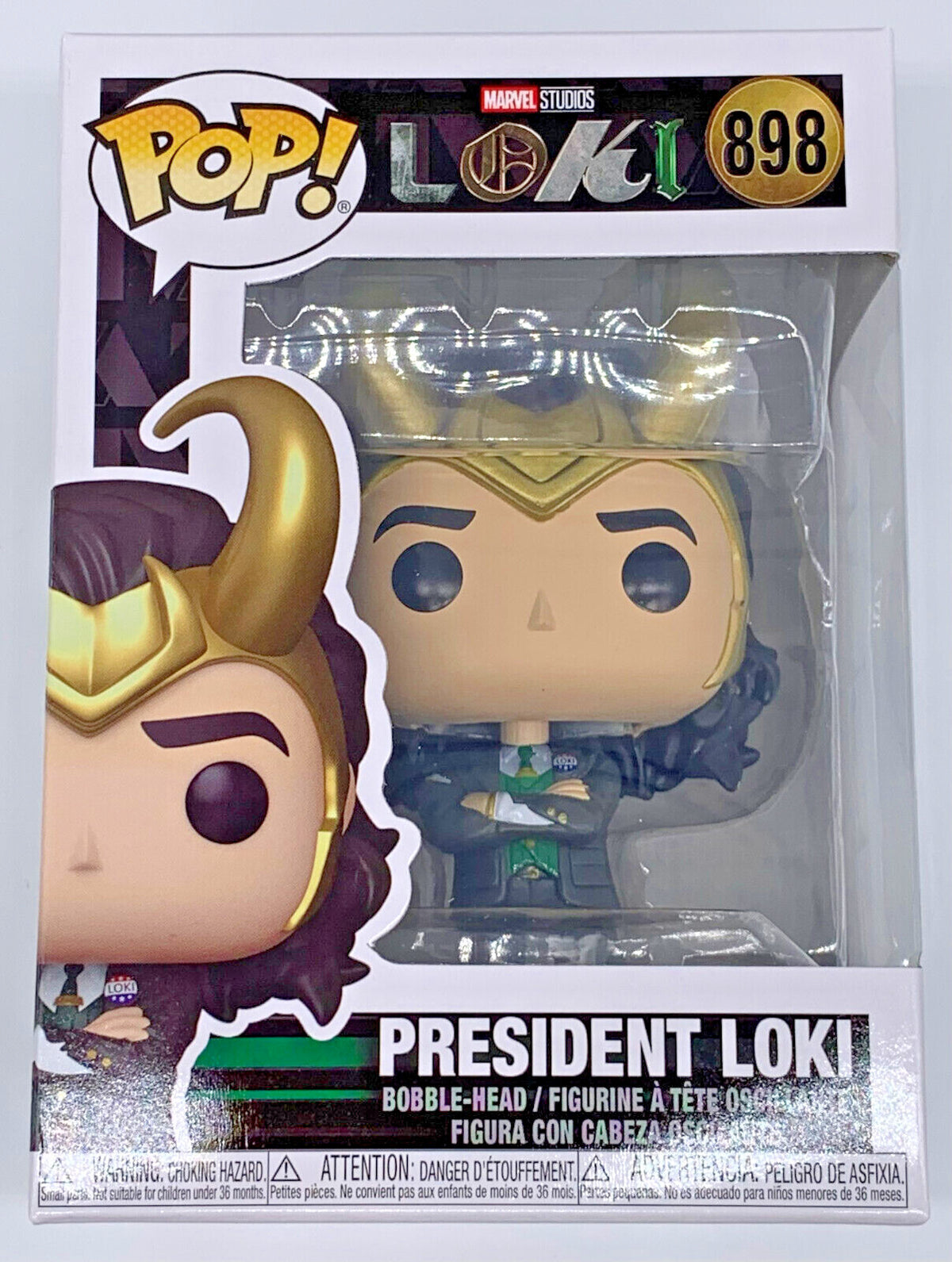 President Loki Pop #898 Marvel Studios Loki Funko Pop 2021 in Pop Protector