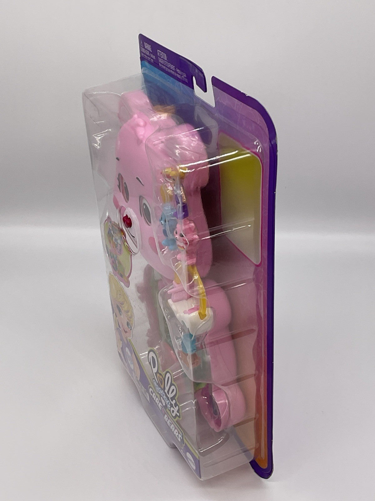 Polly Pocket Care Bears Compact Play Set Mattel 2024 2 Bears 1 Doll, Accessories