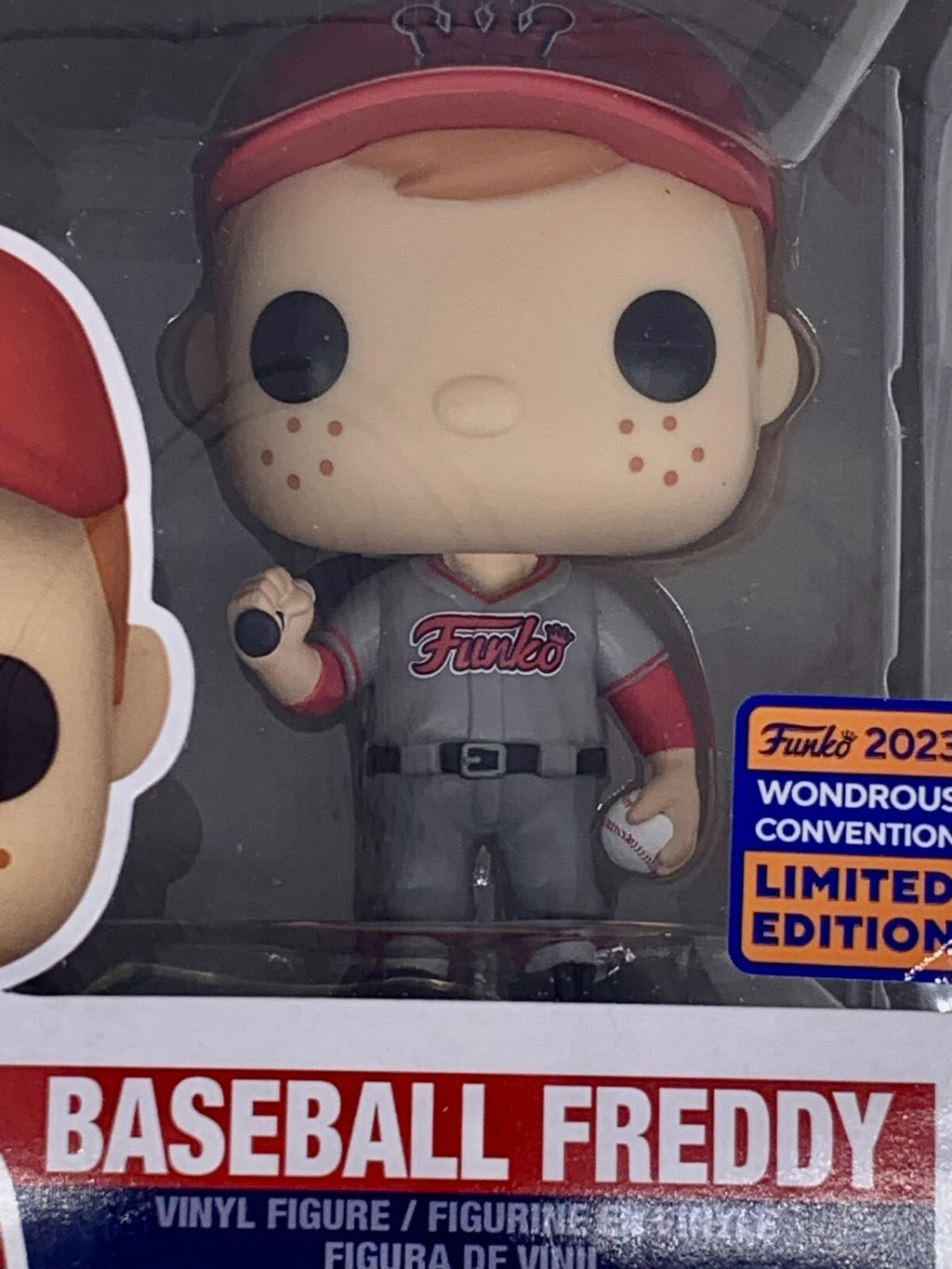 Baseball Freddy Pop #208 Funko Wondrous Convention 2023 Lmtd Edition Protector