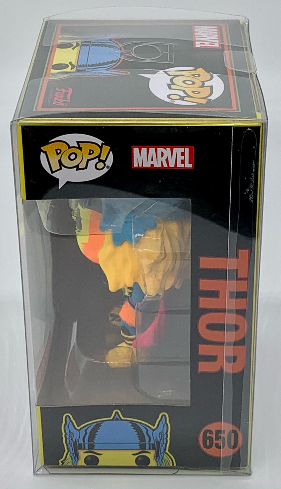 Thor Pop #650 Marvel Funko Pop Target Exclusive Blacklight 2020 in Pop Protector
