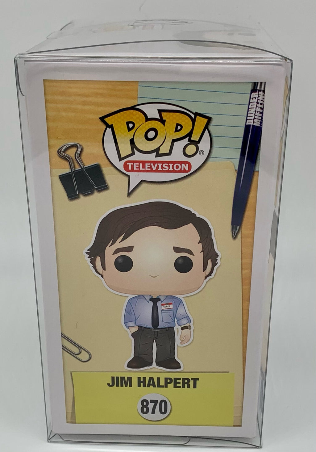 Jim Halpert Pop #870 The Office Chase Limited Edition Funko Pop 2019 Protector