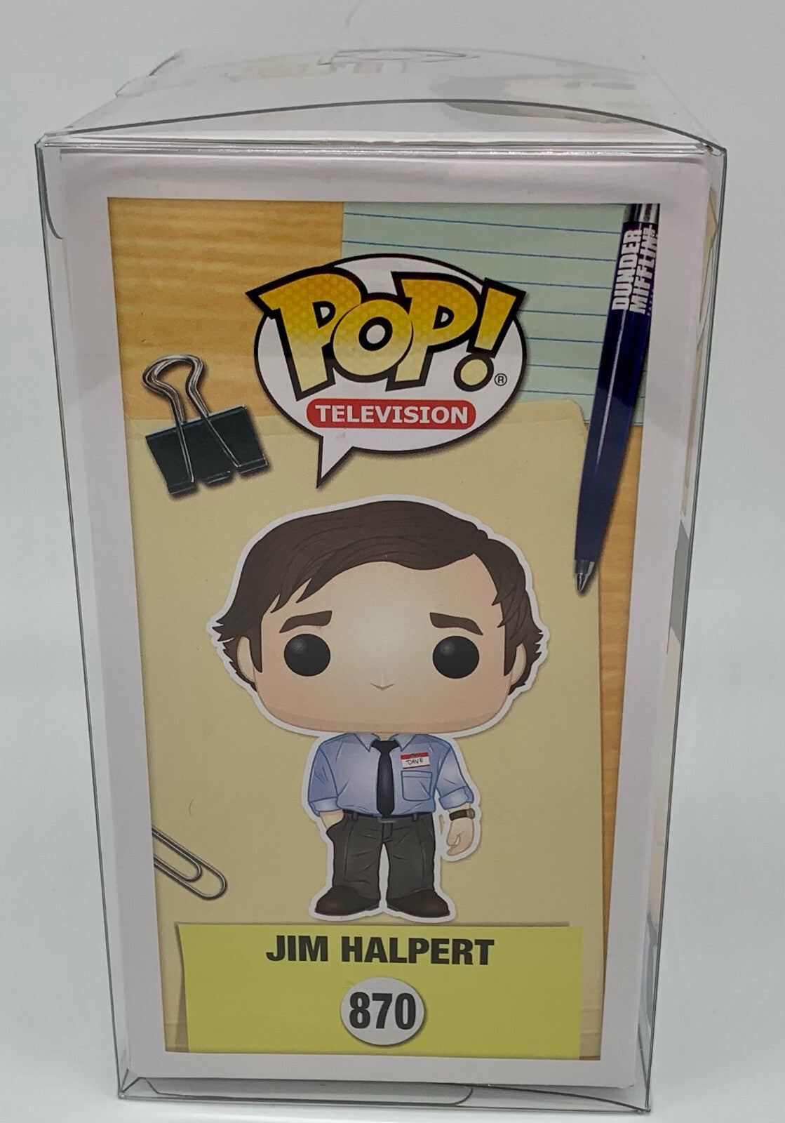 Jim Halpert Pop #870 The Office Chase Limited Edition Funko Pop 2019 Protector