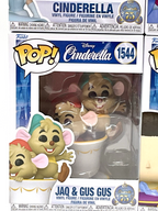 Cinderella 4 Piece Funko Pop Set - Disney Fairy Godmother, Jaq + Gus Gus, Prince