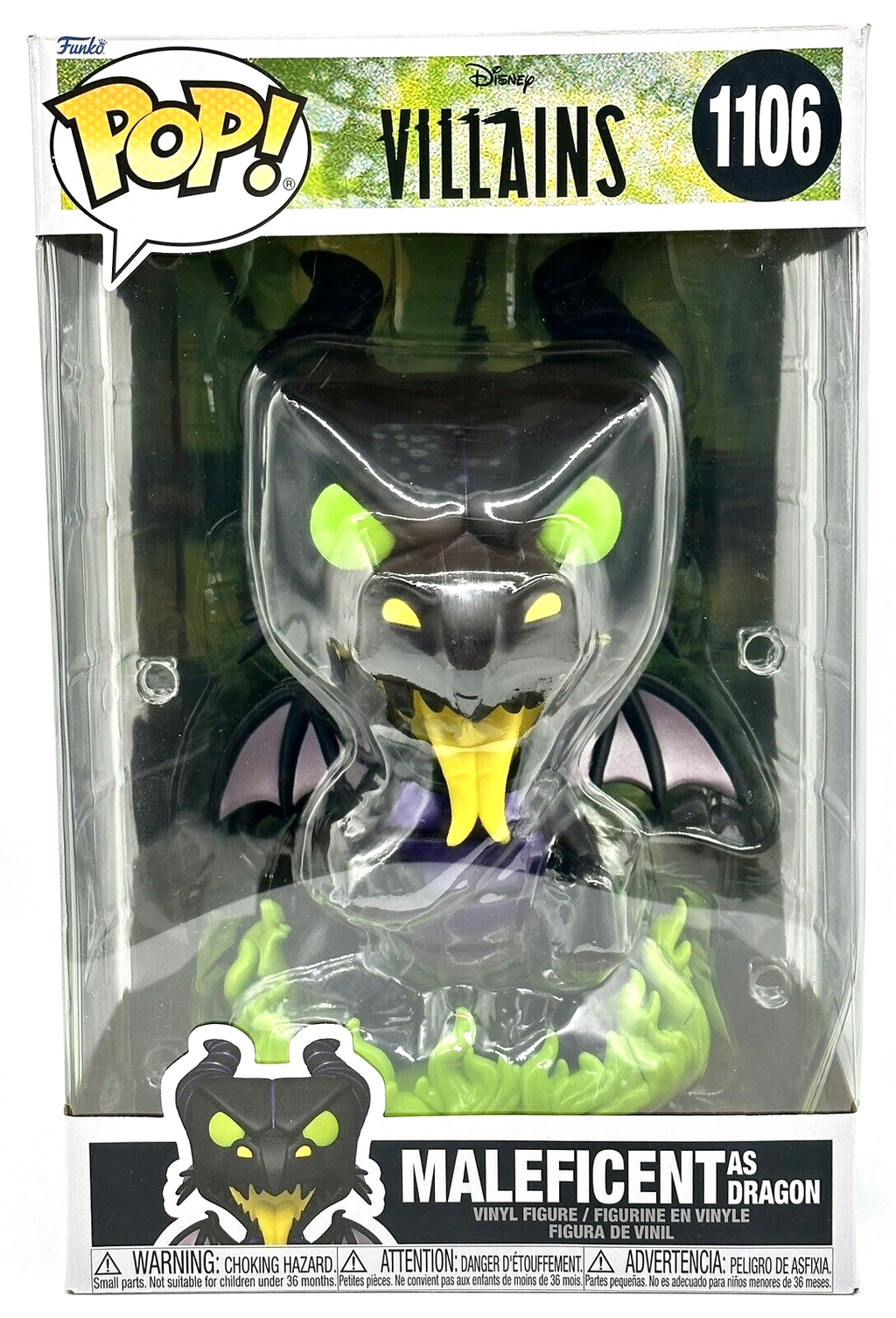 Maleficent As Dragon Pop #1106 Jumbo Disney Villains Funko Pop 2022 Maleficent