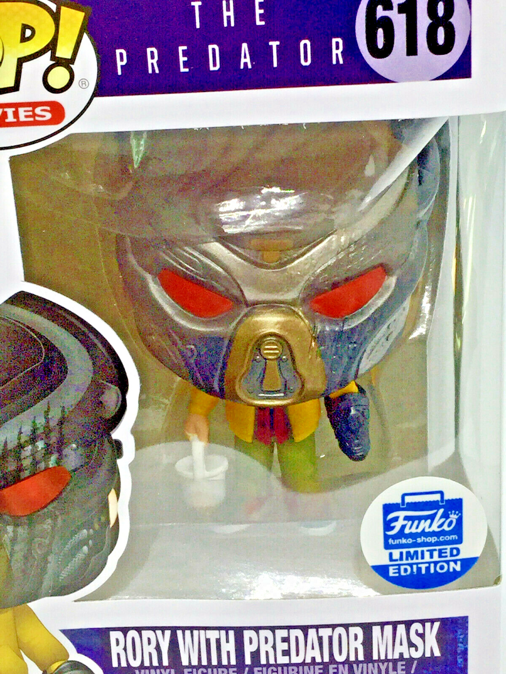 Rory with Predator Mask Pop #618 Predator Funko 2018 Vaulted Exclusive Limited