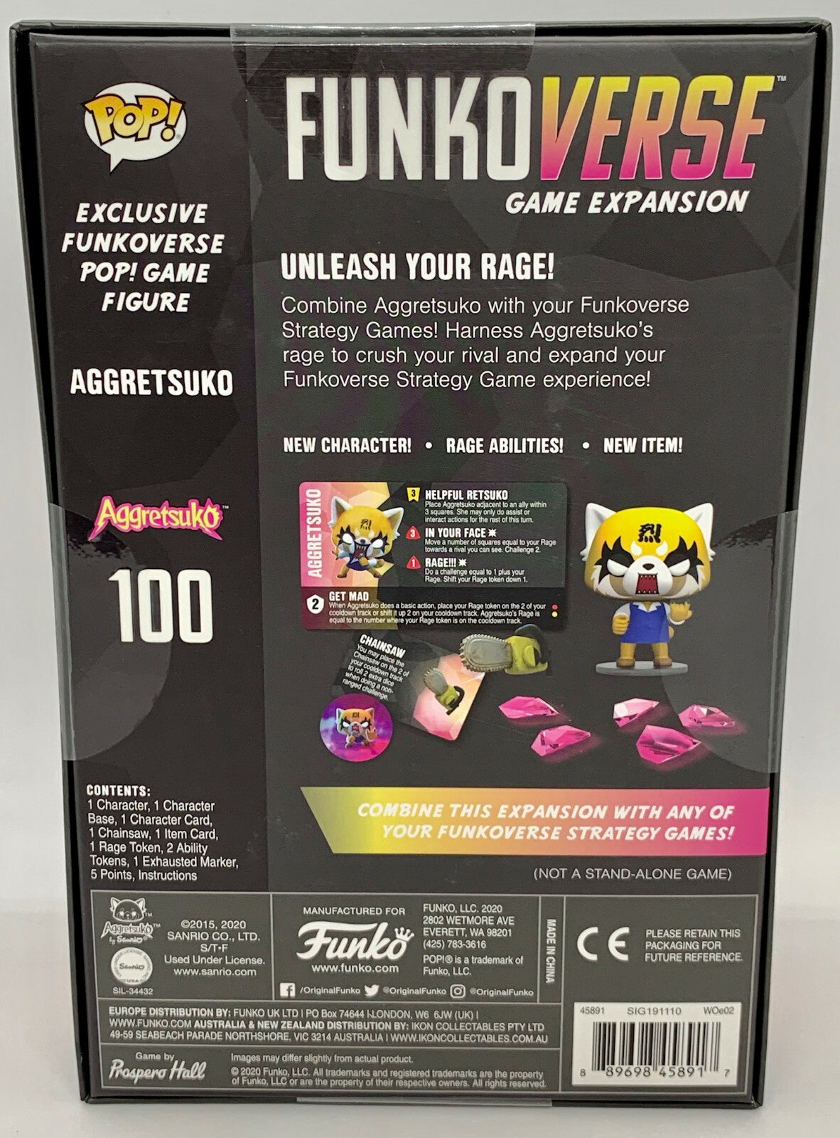 Aggretsuko 100 Pop Funkoverse Game Expansion Funko Games 2020 Vaulted