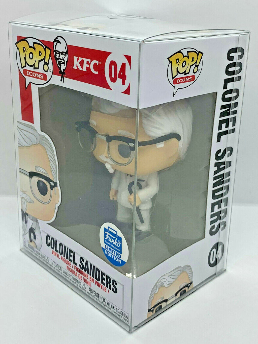 Colonel Sanders Pop #04 KFC with Cane Funko Pop Icons Exclusive with Protector