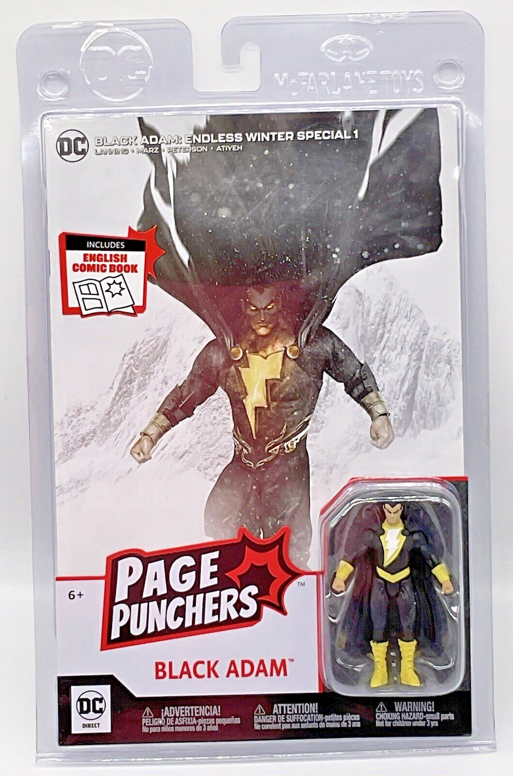 Black Adam Figure and Comic Book DC Endless Winter Special #1 - 3in. Figure