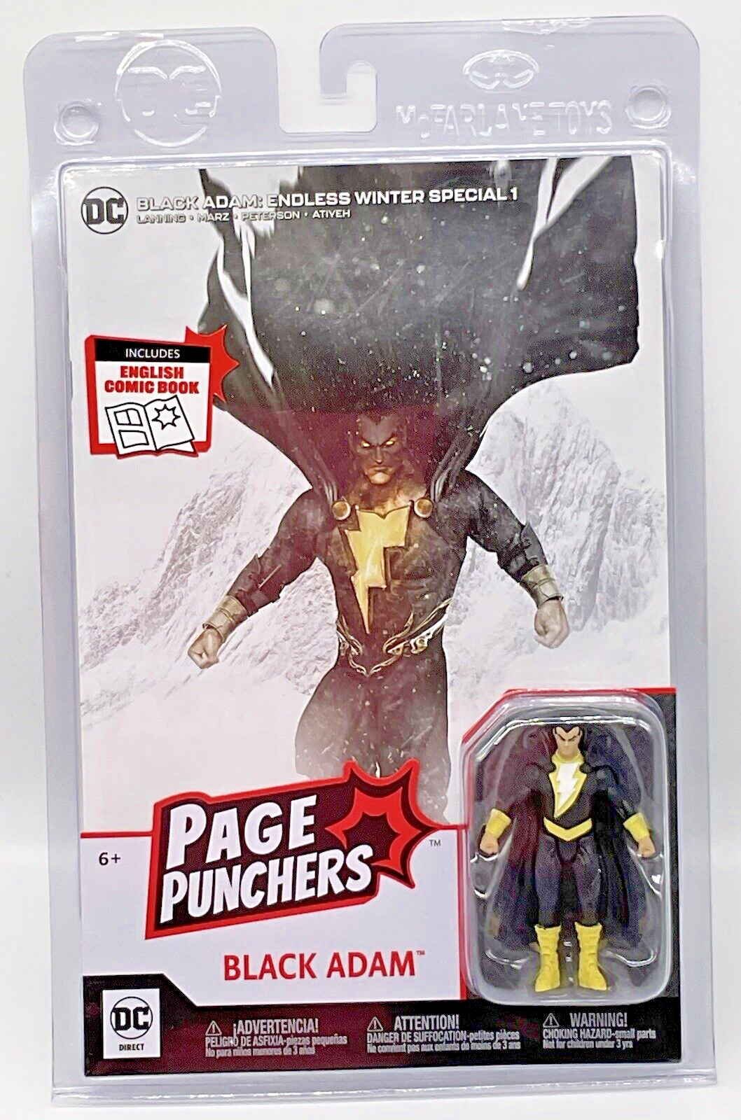 Black Adam Figure and Comic Book DC Endless Winter Special #1 - 3in. Figure