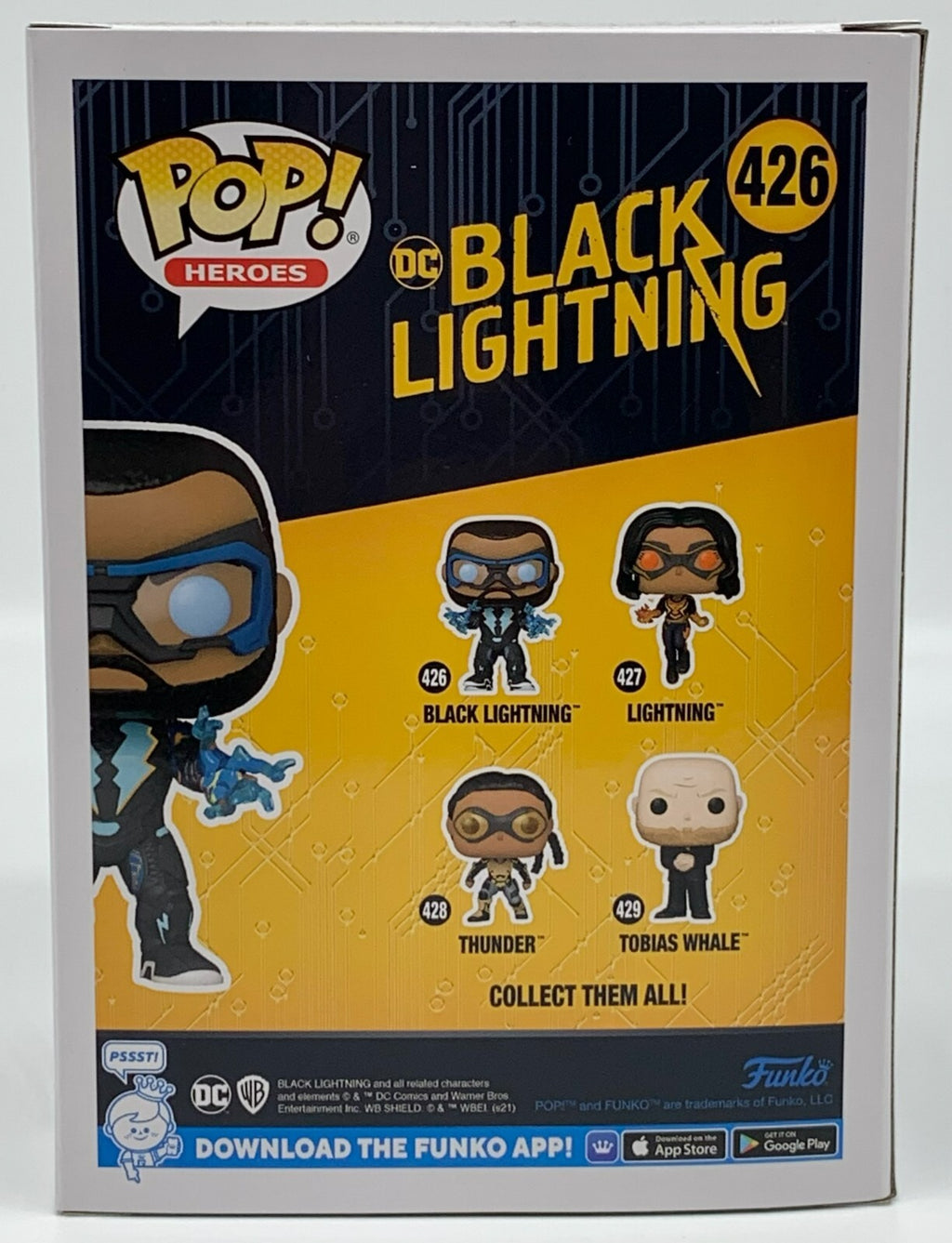 Black Lightning Pop #426 Funko Pop Heroes 2021 Black Lightning