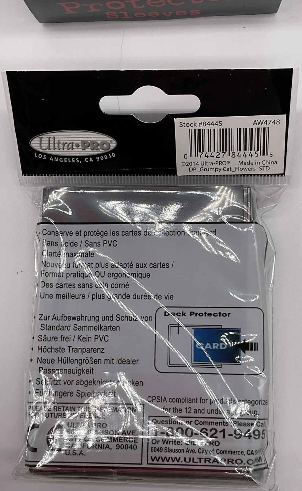 Grumpy Cat Ultra Pro Protector Series Deck Protector Sleeves Grumpy Cat 50ct