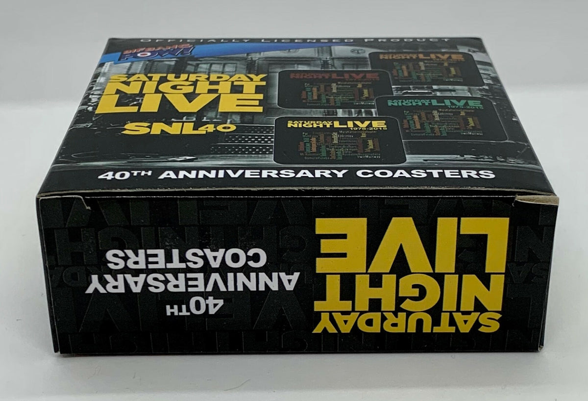 Saturday Night Live 40th Anniversary Coasters Set of 8 - 3 3/4 inch Wooden 