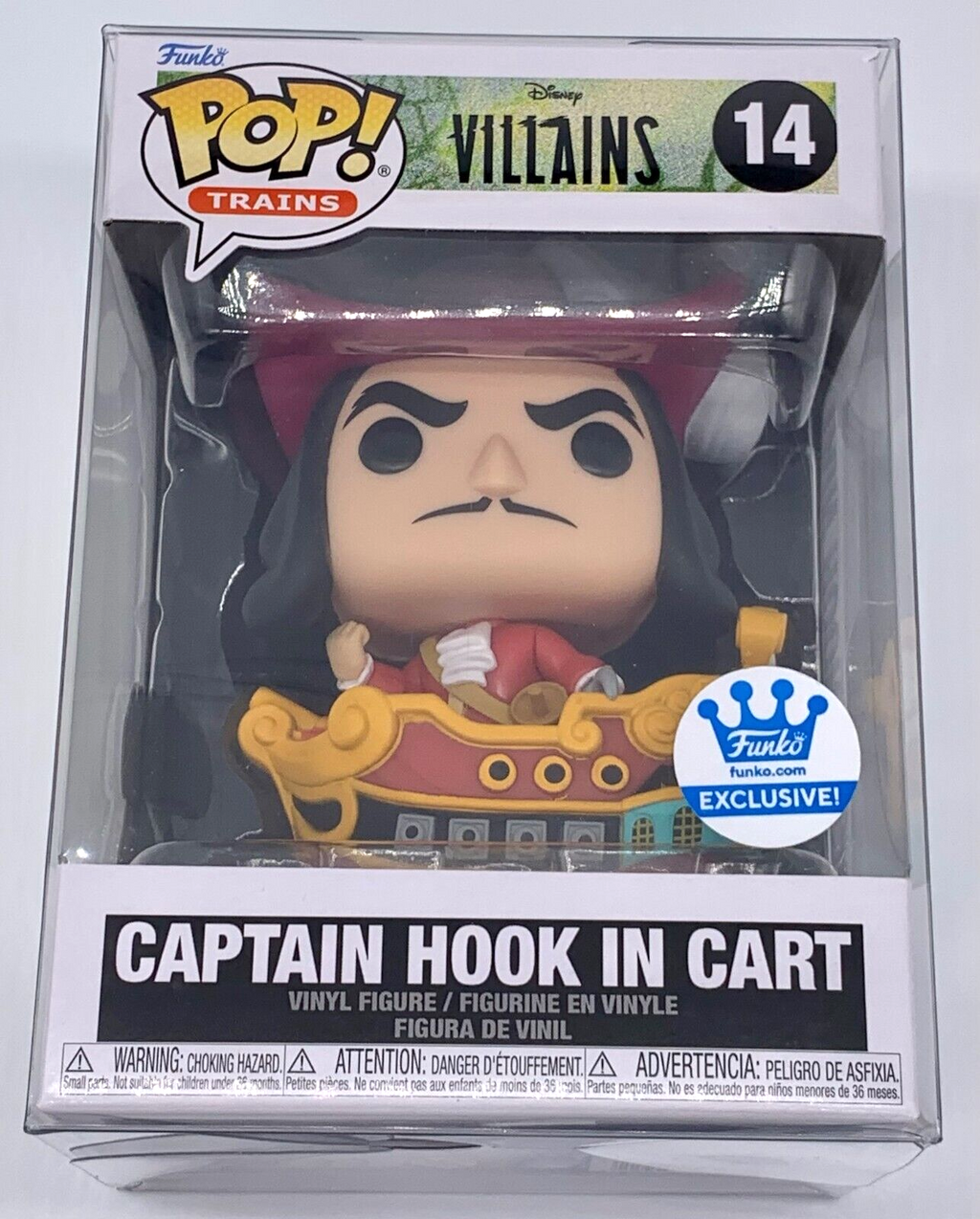 Captain Hook in Cart Pop #14 Disney Villains Funko Exclusive Pop 2022 Protector