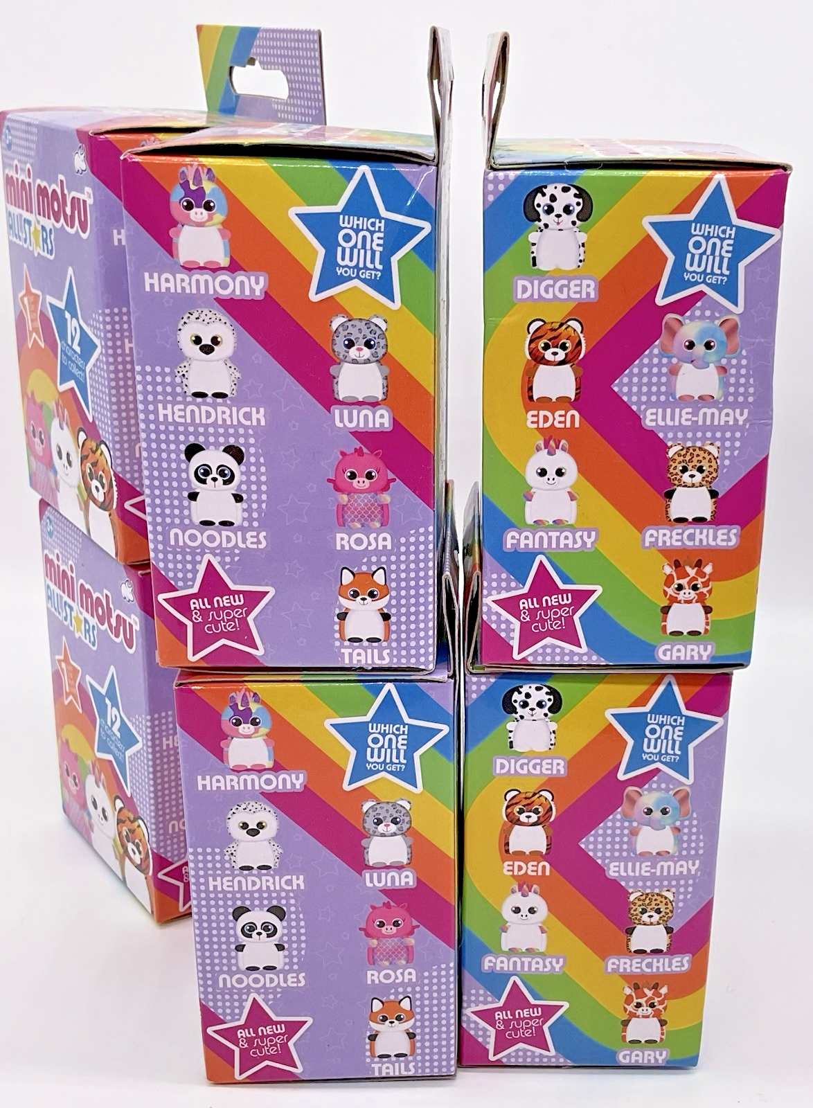 Mini Motsu All Stars 4” Plush Bean Bag Toys Blind Box Set of 2 Boxes