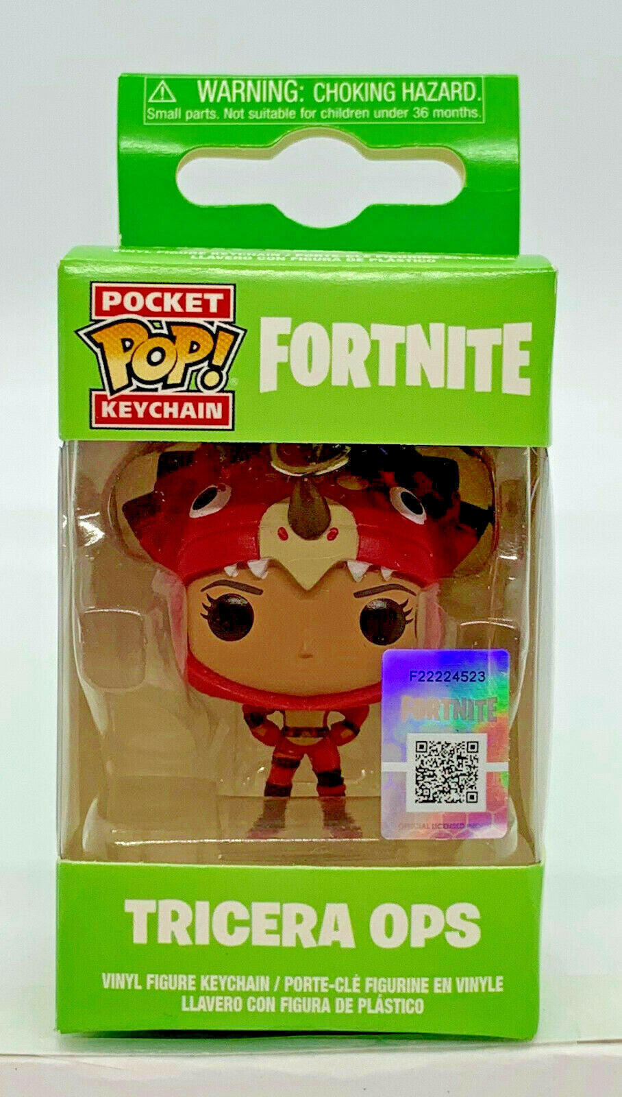 Fortnite Tricera Ops Funko Pocket Pop Keychain 2018 Vaulted
