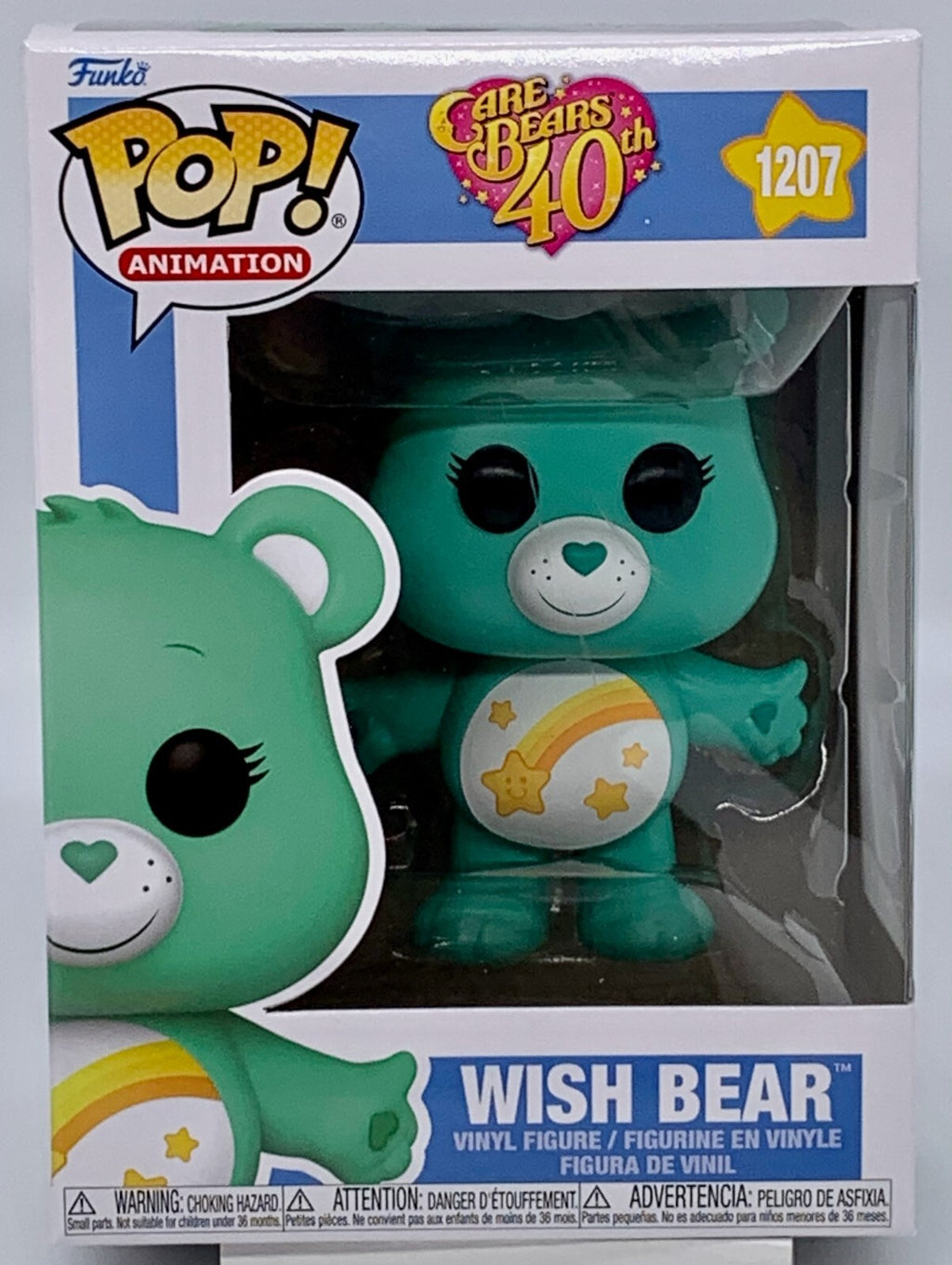 Care Bears 40th Anniversary Wish Bear Pop #1207 Vinyl Figure Funko 2022 