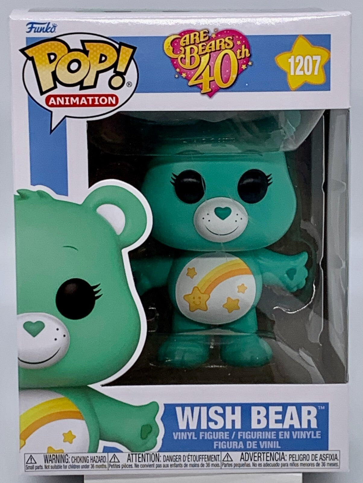 Care Bears 40th Anniversary Wish Bear Pop #1207 Vinyl Figure Funko 2022 
