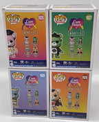 Care Bears Universal Monsters 4 Piece Funko Pop Set Cheer Bear, Bedtime Bear +