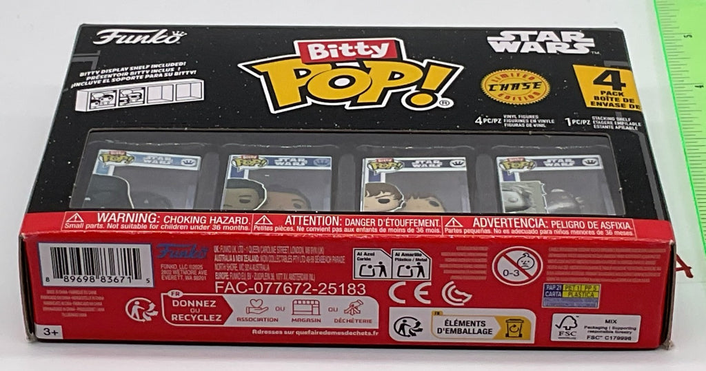 Star Wars Funko Bitty Pop 4-Pack with Stackable Shelf 2025 (A)