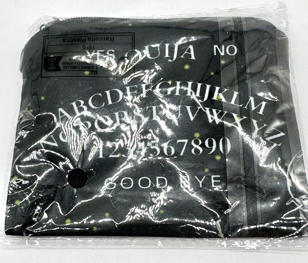 Ouija Coin Purse Zip Top Closure Key Ring Black