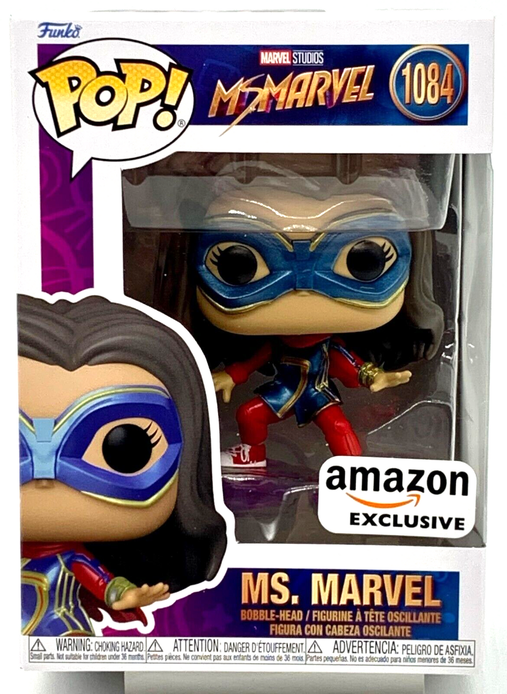 Ms. Marvel Pop #1084 Marvel Ms. Marvel Amazon Exclusive Funko 2022