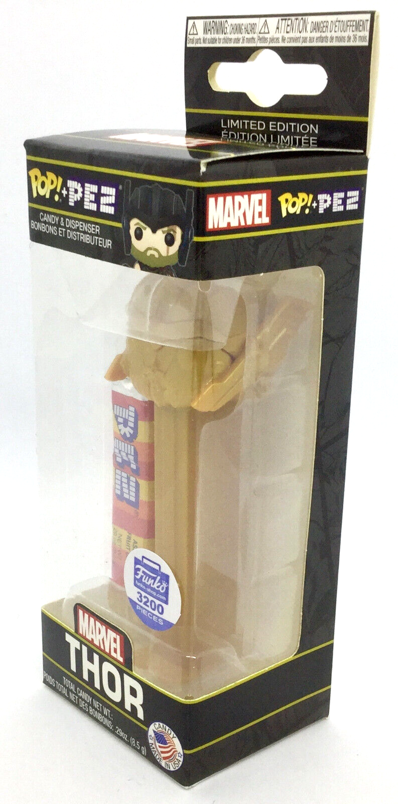 Thor Marvel Gold Funko Pop Pez Funko Exclusive 2018 Limited Edition of 3200