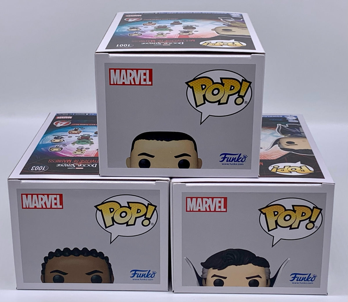 Doctor Strange 3 piece Funko Pop Set Wong, Master Mordo and Supreme Strange 2022