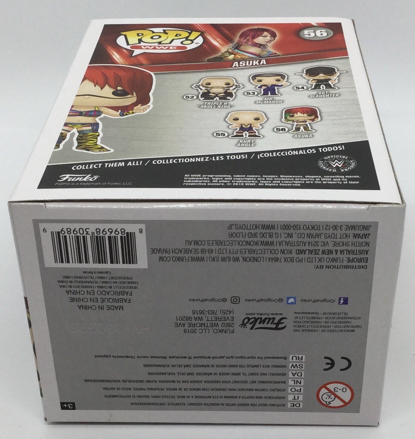 Asuka Pop #56 WWE Vaulted 2018 SDCC Exclusive Limited Edition in a Pop Protector