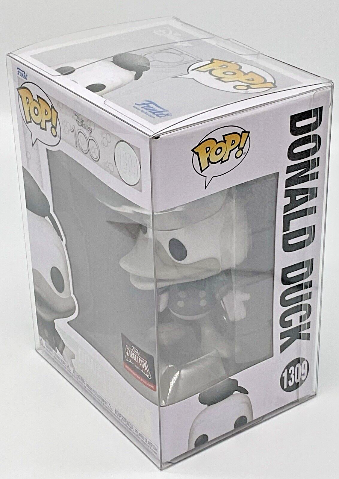 Donald Duck Pop #1309 Disney 100 Funko Target Con 2023 Vaulted in Protector