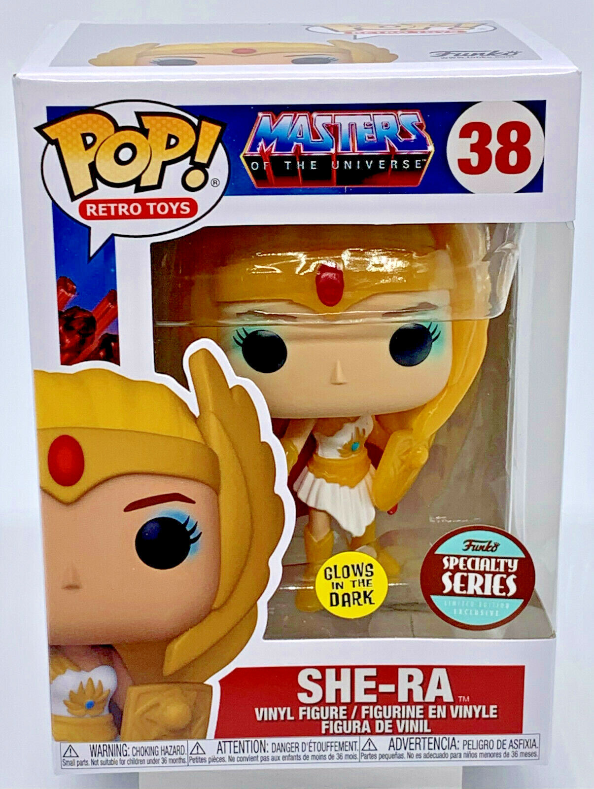 She-Ra Pop #38 MOTU Specialty Series Glow in the Dark Funko Pop Retro Toys