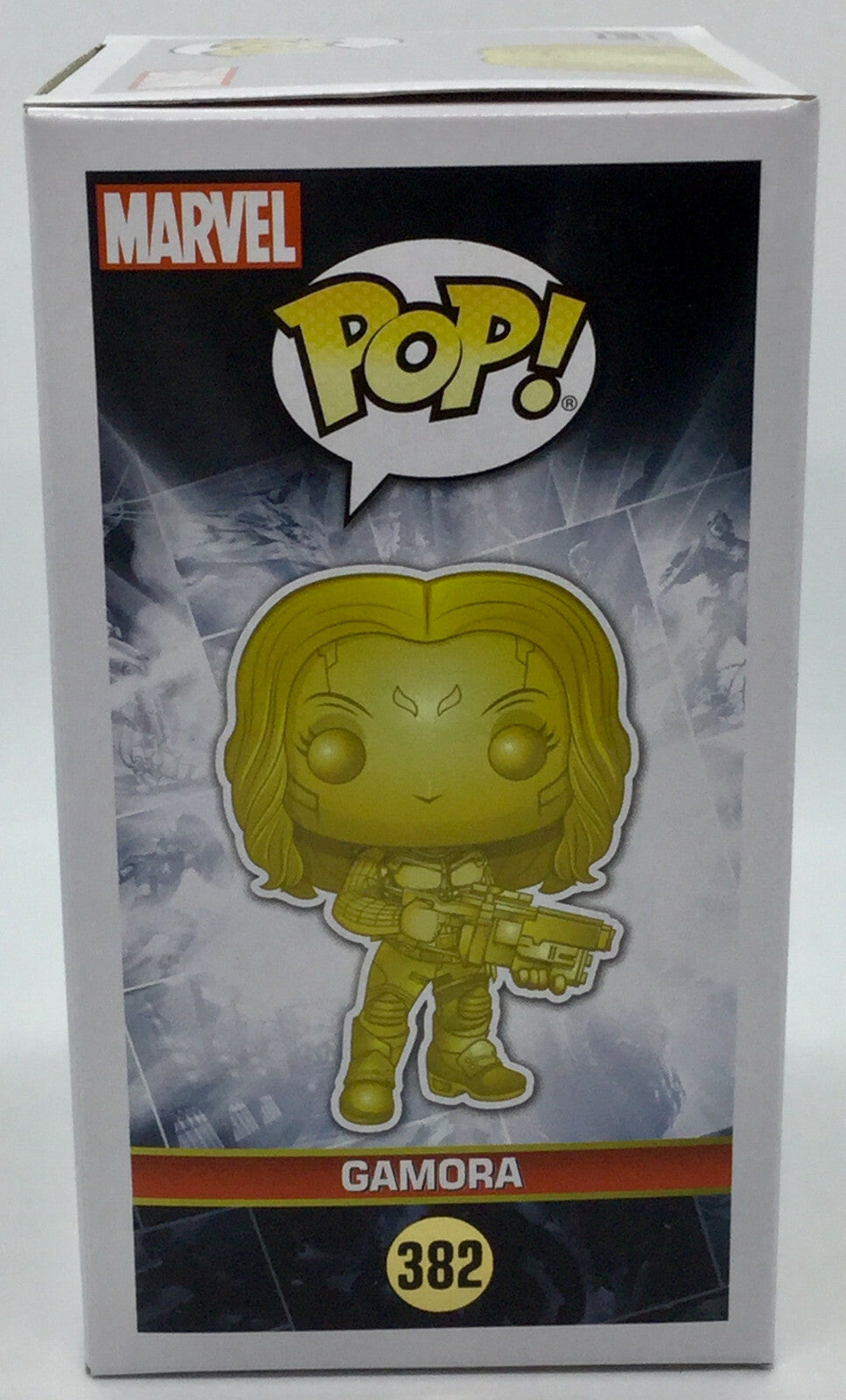 Gamora #382 Gold Chrome Marvel Studio's 10th  Funko Pop 2018 minor damage SEE
