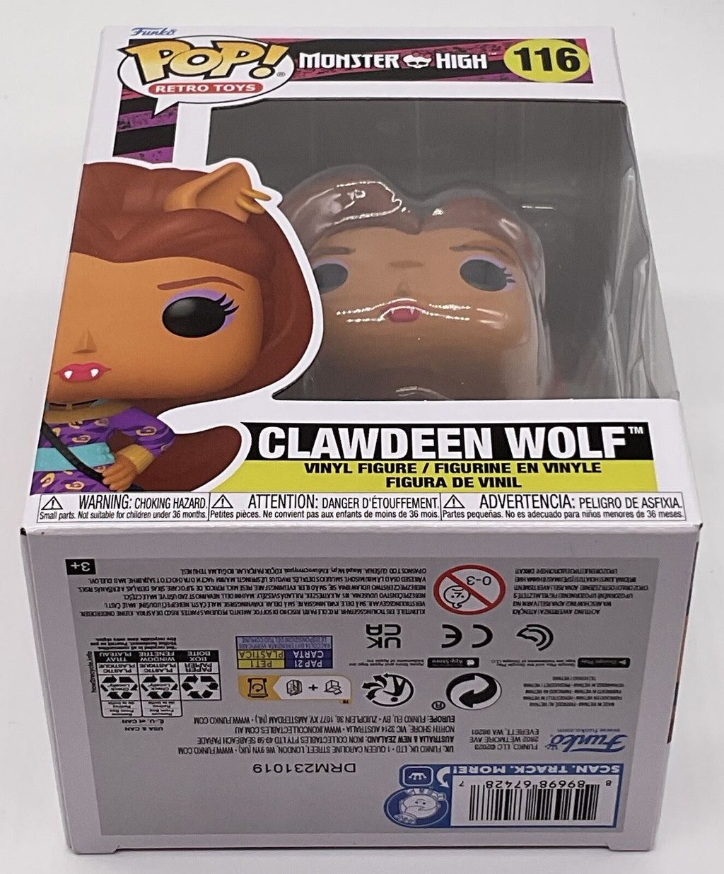 Clawdeen Wolf Pop #116 Monster High Funko Pop Retro Toys 2023 with Protector 