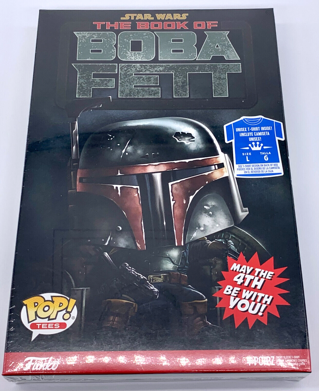 Star Wars The Book of Boba Fett Funko Pop Tee Size Large Unisex Boxed t-shirt