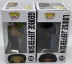 George Jefferson Pop #509 and Louise Jefferson Pop #510 Set Funko 2018 Vaulted