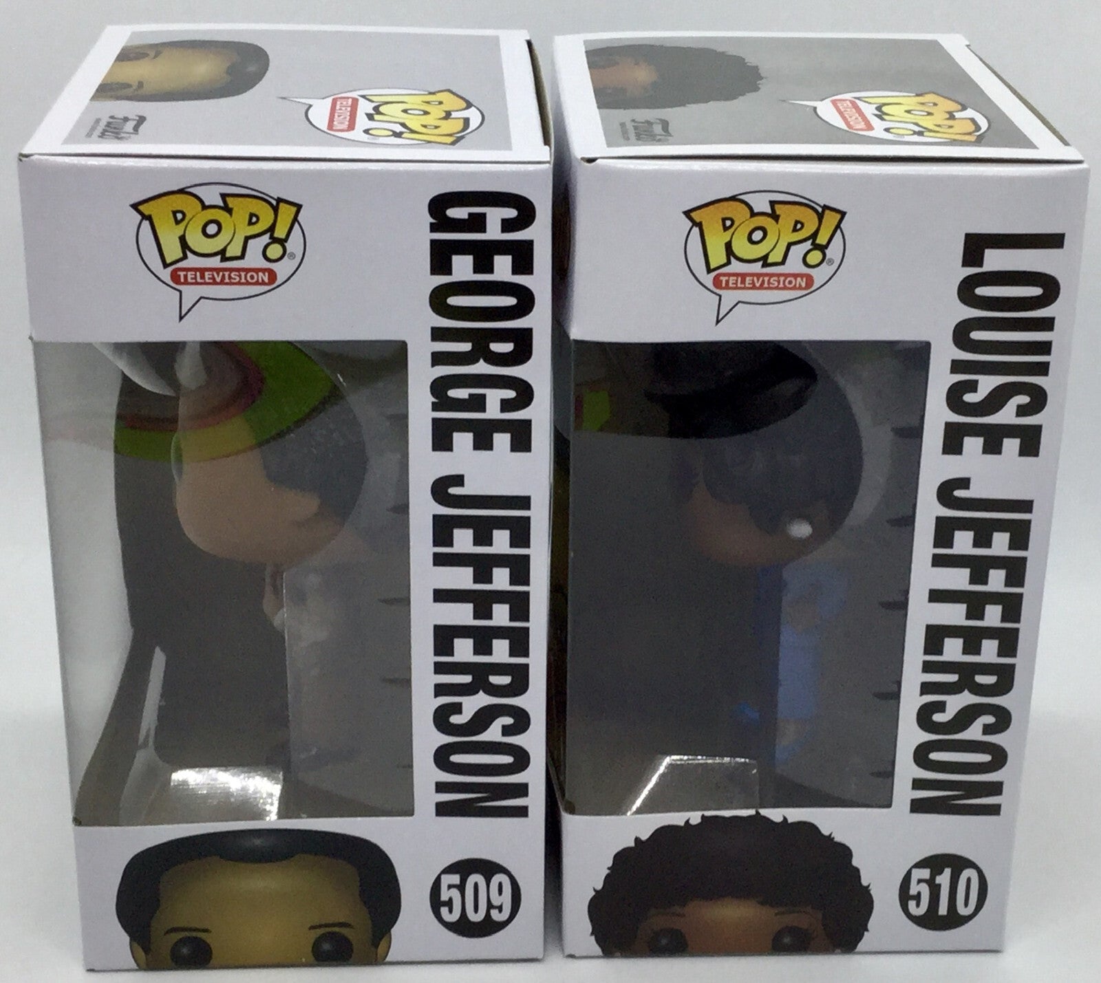 George Jefferson Pop #509 and Louise Jefferson Pop #510 Set Funko 2018 Vaulted
