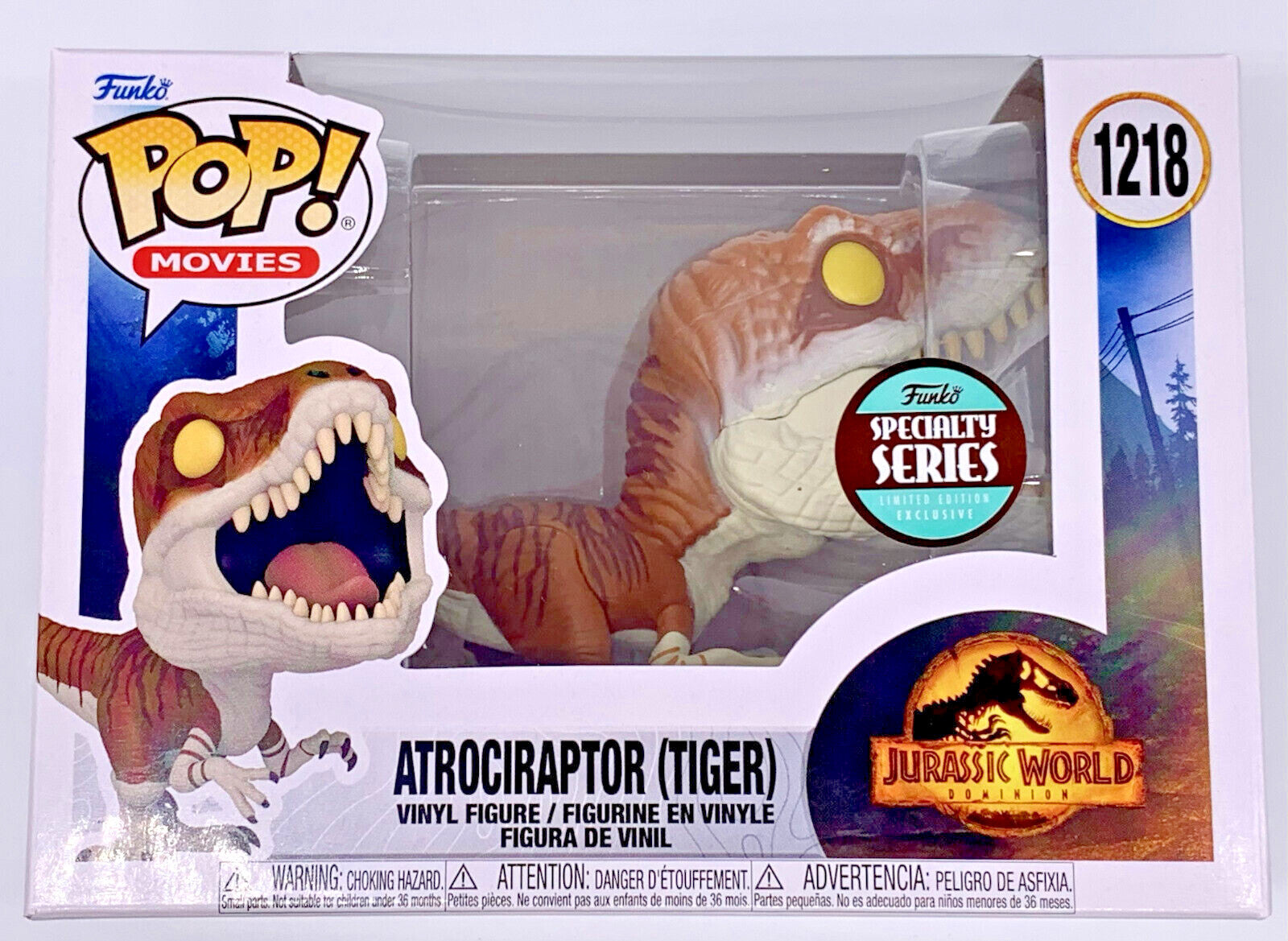Atrociraptor (Tiger) Pop #1218 Funko Specialty Series Jurassic World Dinosaur