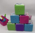Squidgets Popping Connector Tubes Fidget Toy Set Of 3 Cubes - 15 Popping Tubes