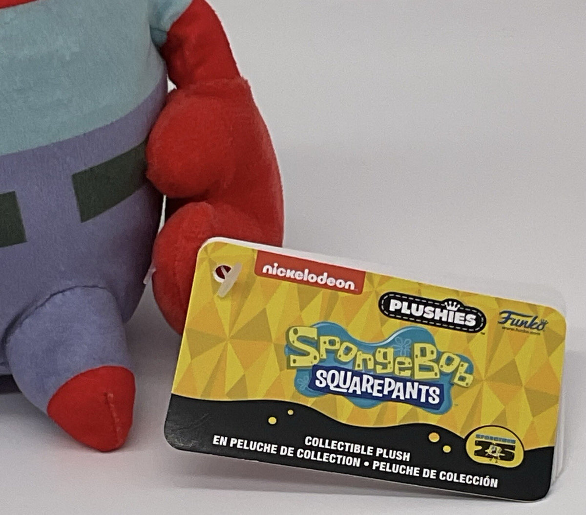 Spongebob 25th Anniversary 7 Inch Plushie Mr. Krabs Funko Plushie