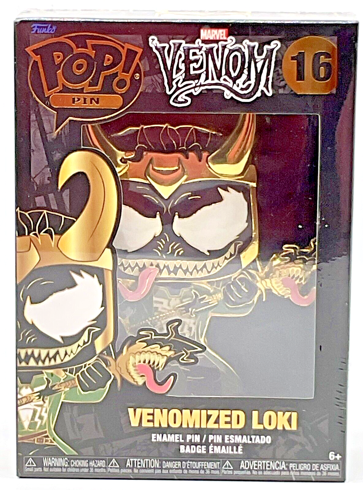 Venomized Loki Funko Pop Pin #16 Marvel Venom Funko 2021 Large Enamel Pin Loki