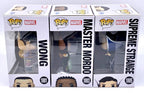 Doctor Strange 3 piece Funko Pop Set Wong, Master Mordo and Supreme Strange 2022