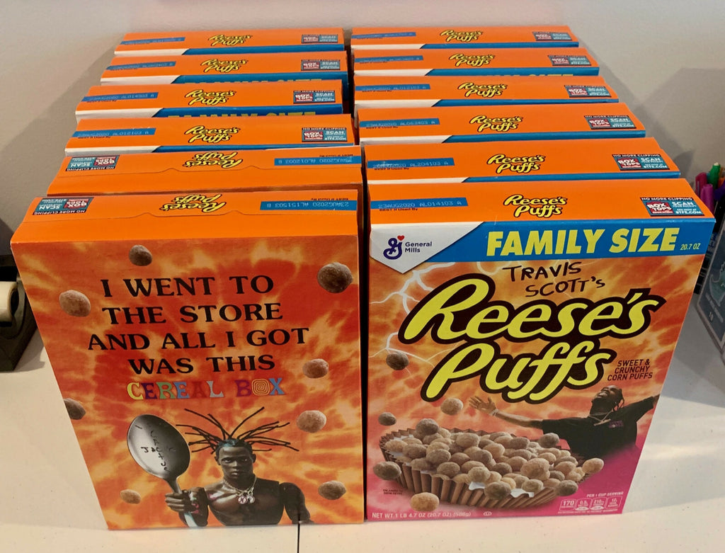 Travis Scott's Reese's Puffs Cereal Family Size Special Edition 3 Family Boxes