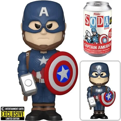 Captain America Funko Vinyl Soda Figure 2023 EE Excl Limited Chance of Chase
