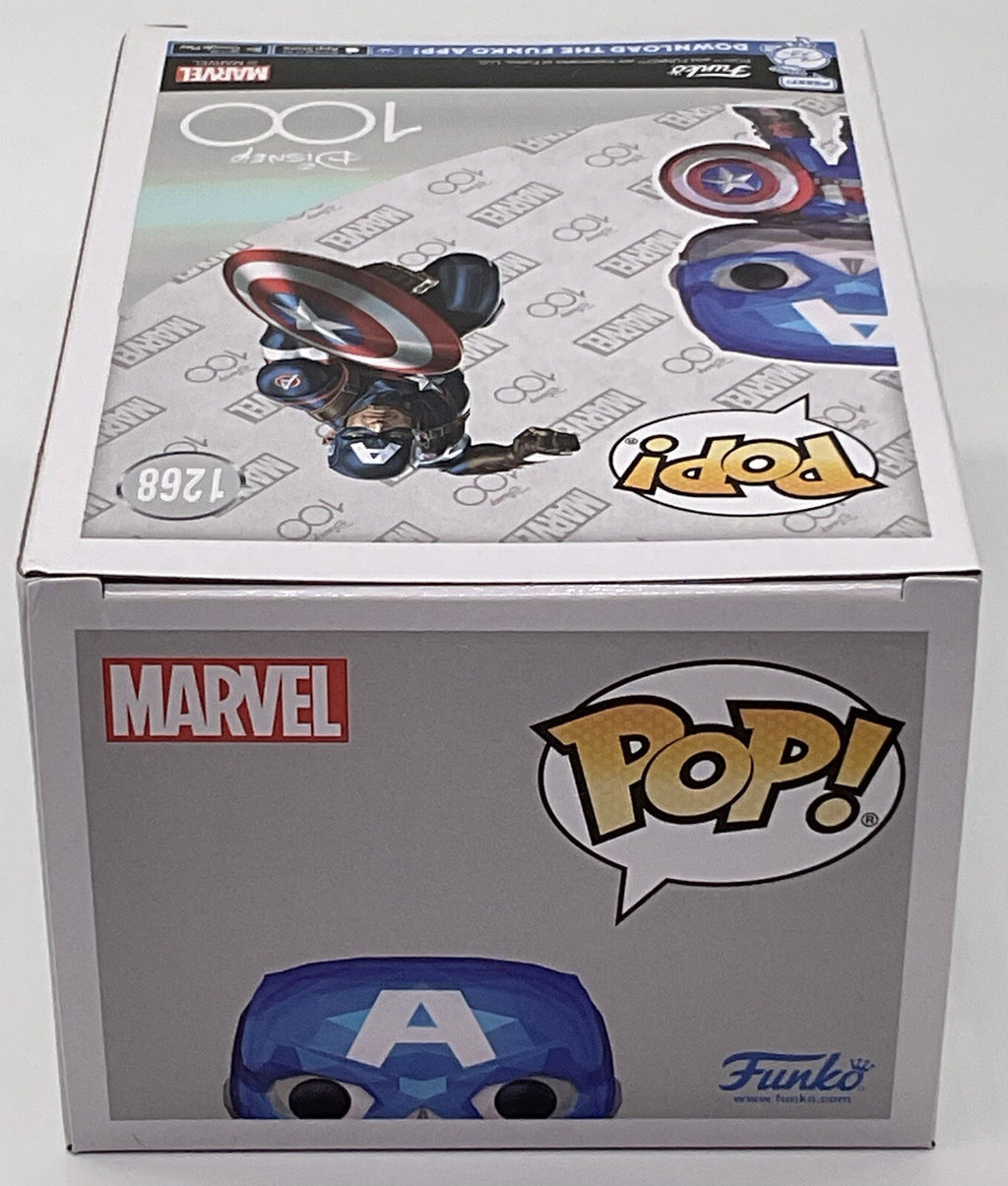 Captain America Pop #1268 Marvel (Faceted) Funko Exclusive  2023 with Protector
