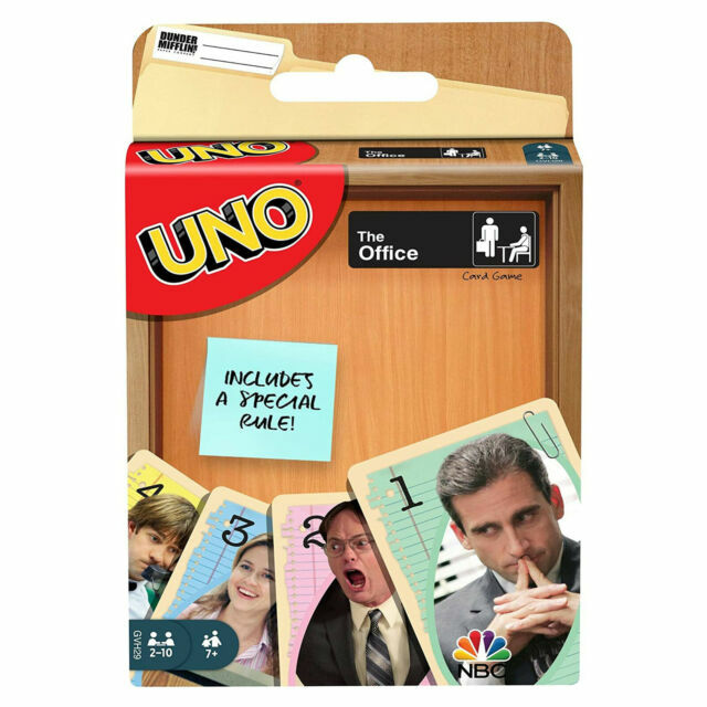 UNO Card Game The Office Edition Mattel Family Fun Card Game The Office